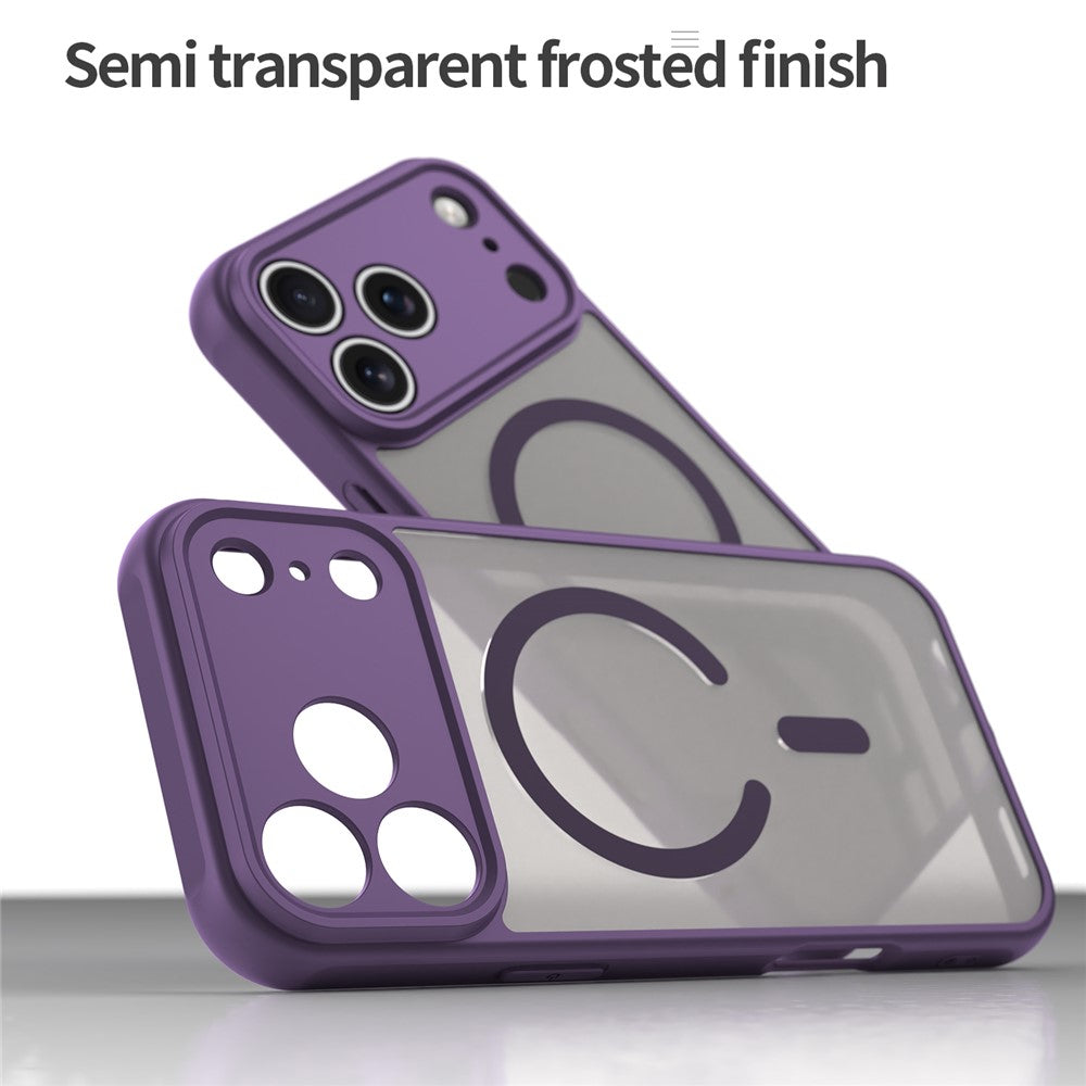 For iPhone 17 Pro Max Case Compatible with MagSafe Anti Drop PC + TPU Phone Cover - Purple