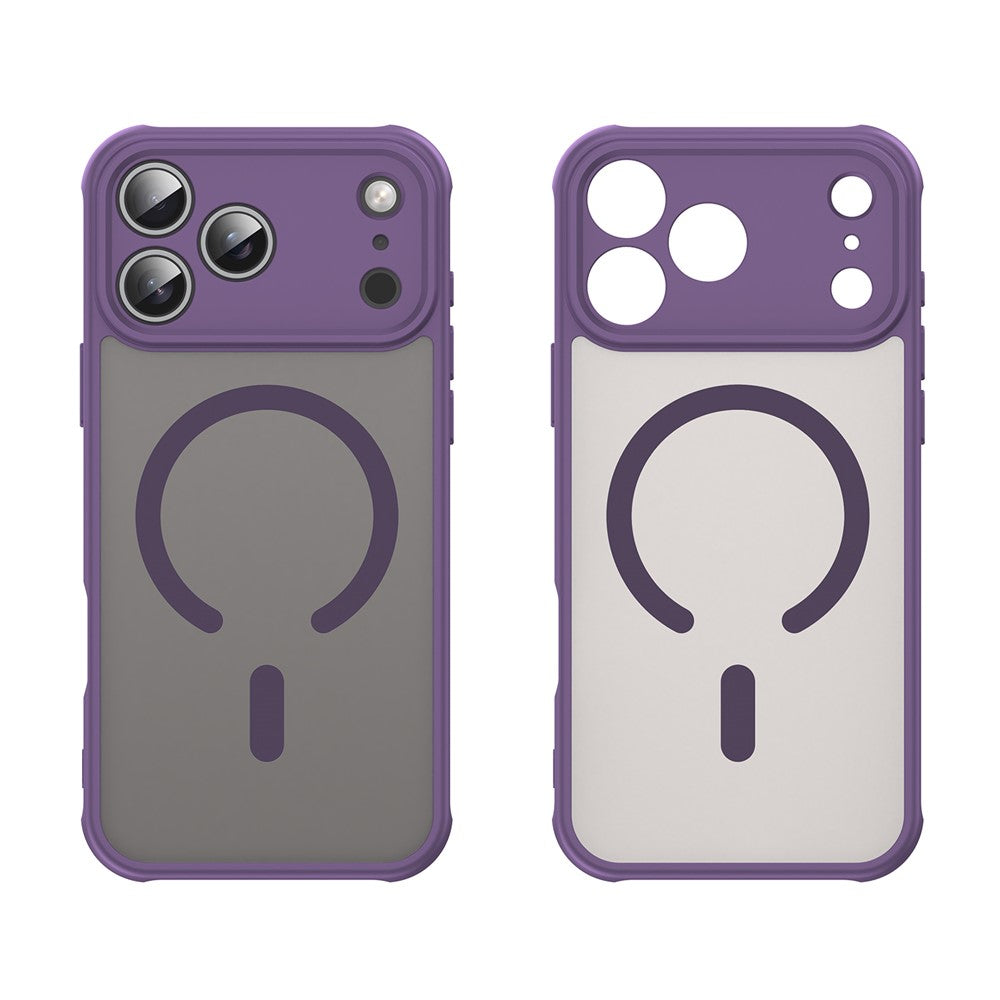 For iPhone 17 Pro Max Case Compatible with MagSafe Anti Drop PC + TPU Phone Cover - Purple