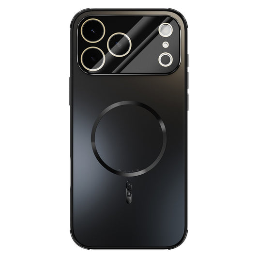 ABEEL For iPhone 17 Pro Max Magnetic Case TPU PC Cooling Matte Phone Back Cover with Lens Film - Black