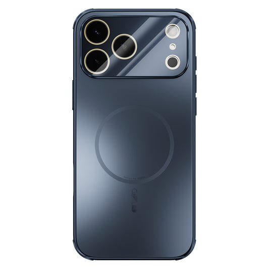 ABEEL For iPhone 17 Pro Max Magnetic Case TPU PC Cooling Matte Phone Back Cover with Lens Film - Blue