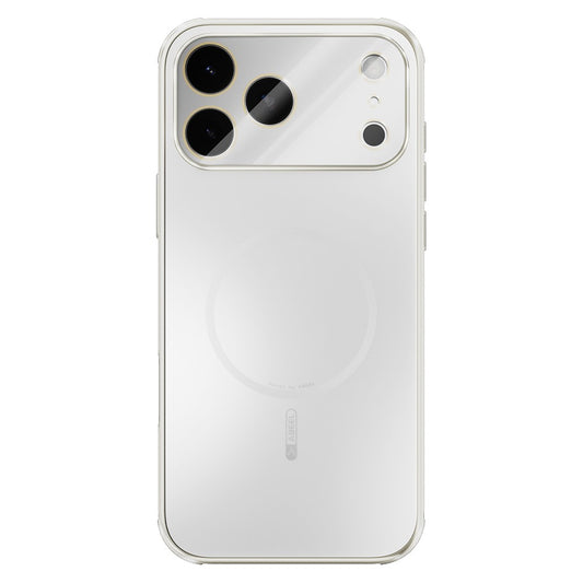 ABEEL For iPhone 17 Pro Max Magnetic Case TPU PC Cooling Matte Phone Back Cover with Lens Film - White