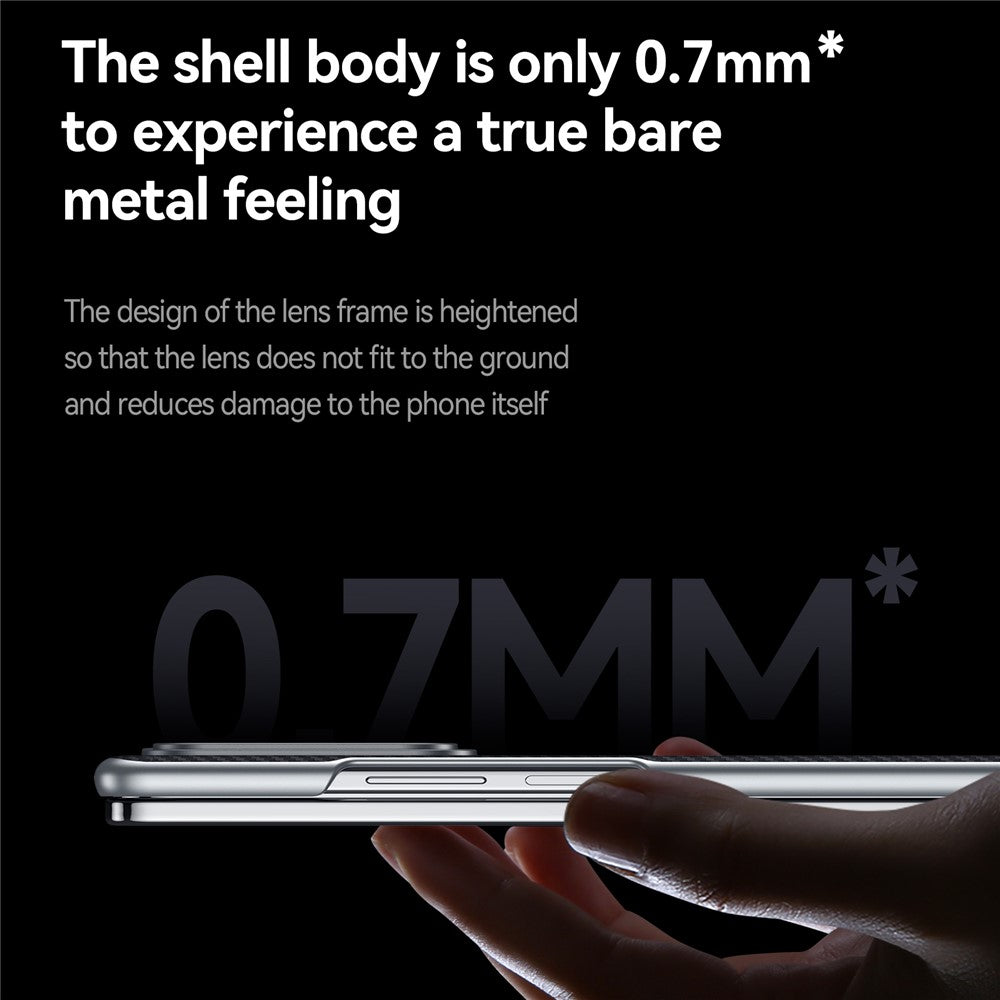 SULADA For Samsung Galaxy Z Fold7 5G Magnetic Case Leather+PC Phone Cover Carbon Fiber Texture - Blue