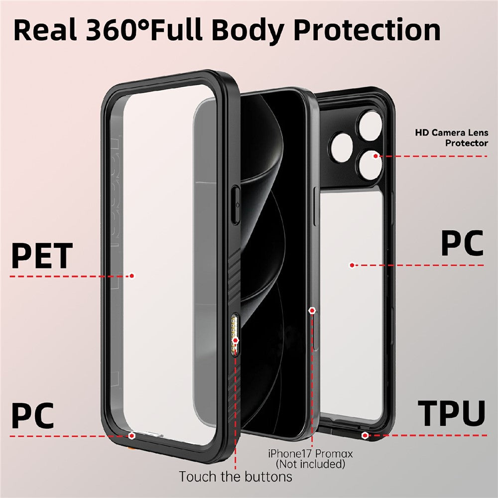 REDPEPPER FS / FM Series For iPhone 17 Pro Max Waterproof Case IP68 Shockproof Phone Cover