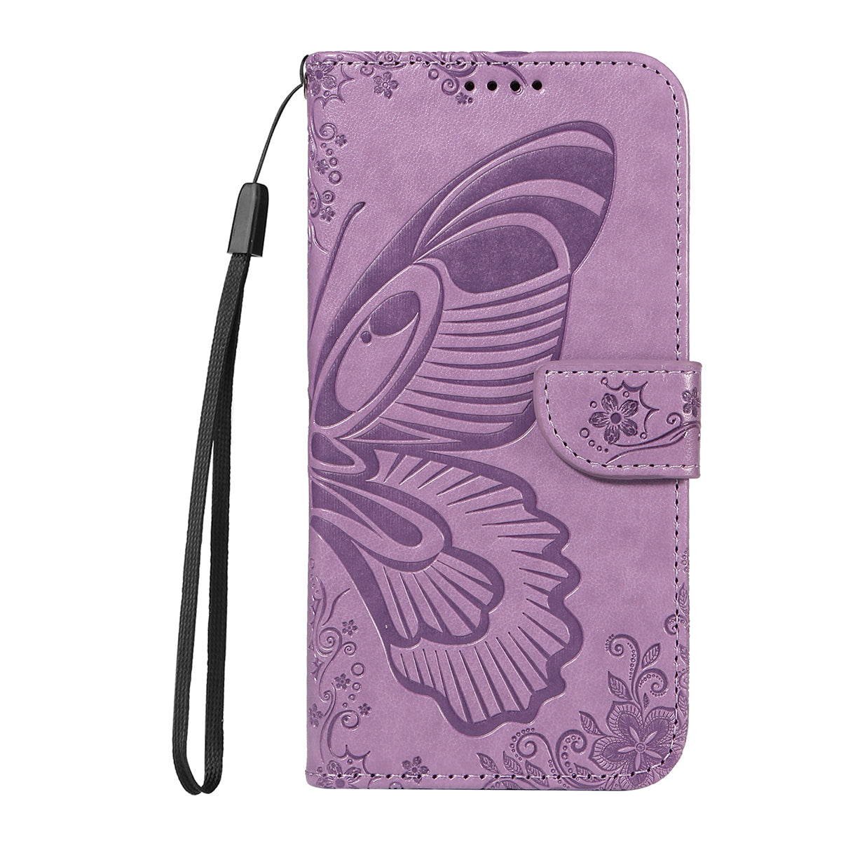 For Oppo Reno14 Pro 5G (China) / Oppo Reno14 Pro 5G (Global) Case Butterfly Pattern PU Leather Folio Flip Phone Cover -  Light Purple