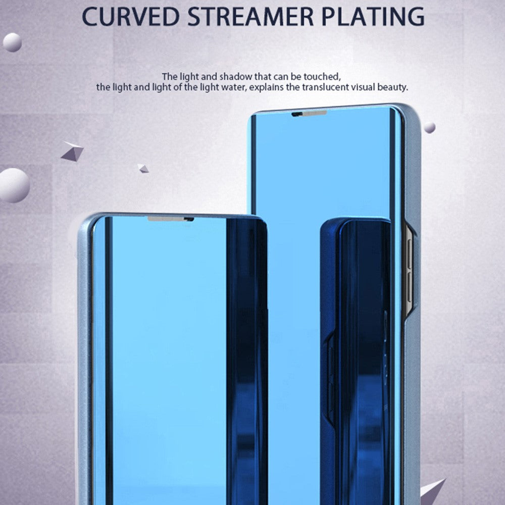 For iPhone 17 Pro Max Case View Window Stand Leather Flip Phone Cover - Sky Blue