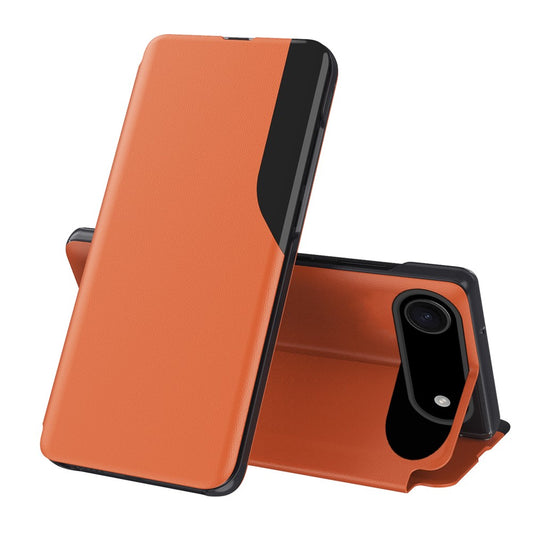 For iPhone 17 Pro Max Phone Case Folio Flip PU Leather Stand Cover - Orange