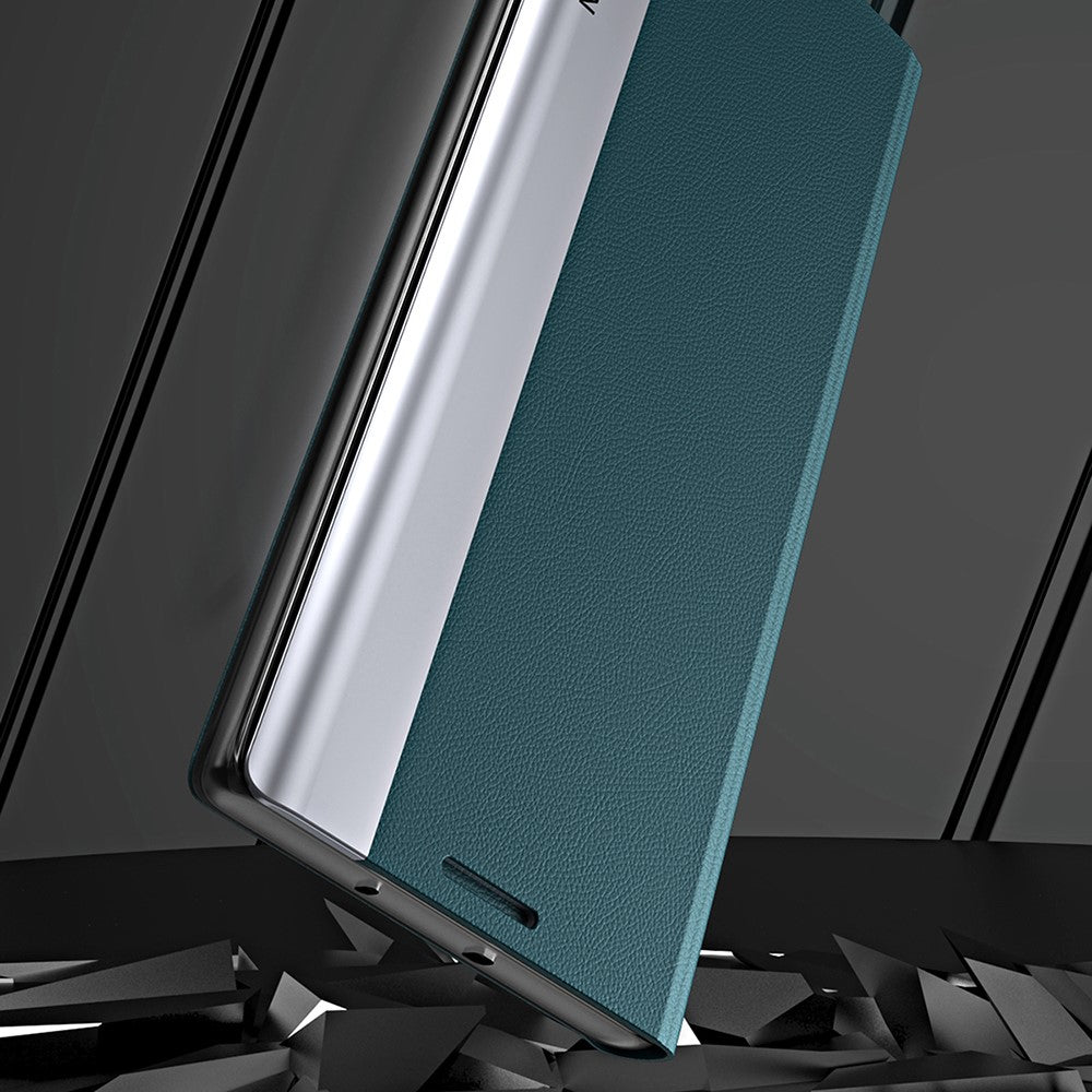 For iPhone 17 Pro Max Case Anti-Drop Leather Phone Cover with Stand - Silver