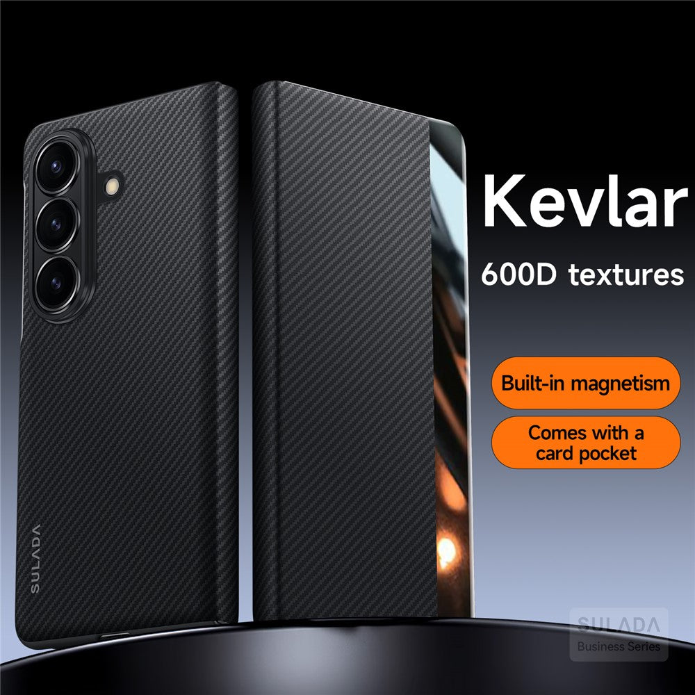 SULADA For Samsung Galaxy Z Fold7 5G Case View Window Leather Phone Cover with Auto Wake  /  Sleep - Purple