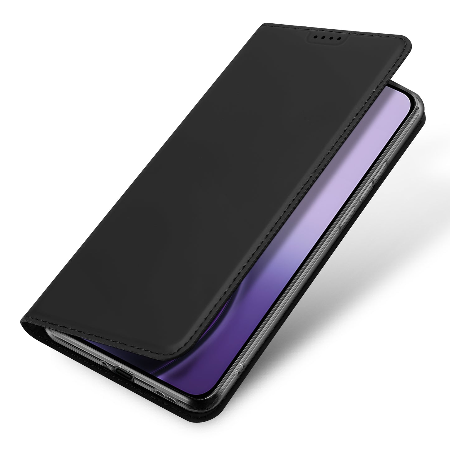 For Oppo Reno14 Pro 5G (Global) Case DUX DUCIS Skin Pro Series Leather Stand Cover Card Holder - Black