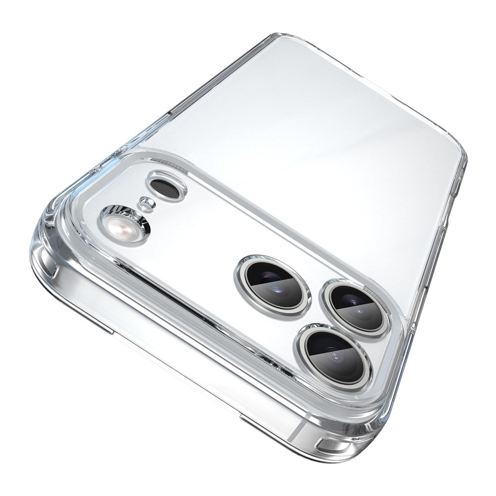 For iPhone 17 Pro Max Case TPU + Acrylic Phone Back Cover Anti Yellowing - Transparent