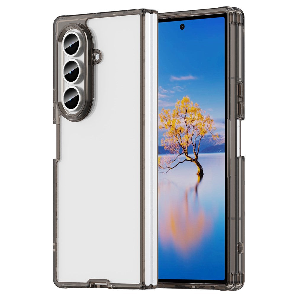 For Samsung Galaxy Z Fold7 5G Case TPU + Acrylic Phone Back Cover Anti Yellowing - Black