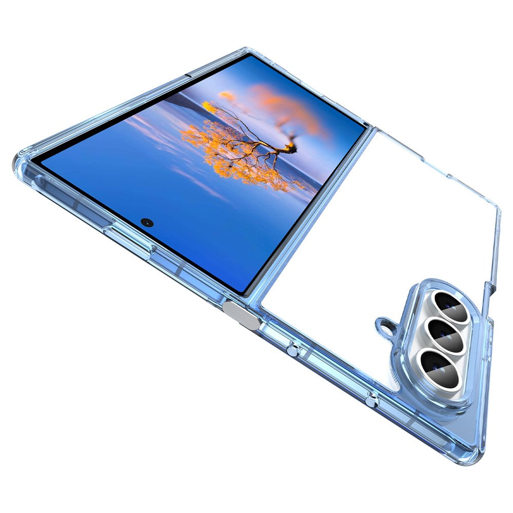 For Samsung Galaxy Z Fold7 5G Case TPU + Acrylic Phone Back Cover Anti Yellowing - Blue