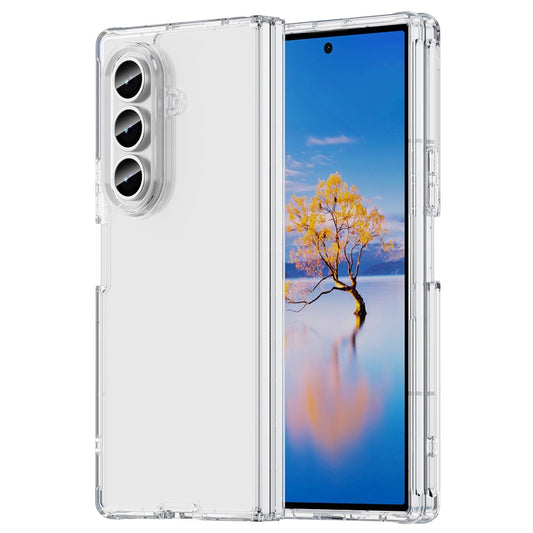 For Samsung Galaxy Z Fold7 5G Case TPU + Acrylic Phone Back Cover Anti Yellowing - Transparent