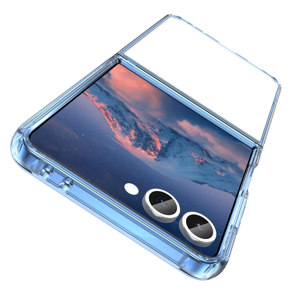 For Samsung Galaxy Z Flip7 5G Case TPU + Acrylic Phone Back Cover Anti Yellowing - Blue