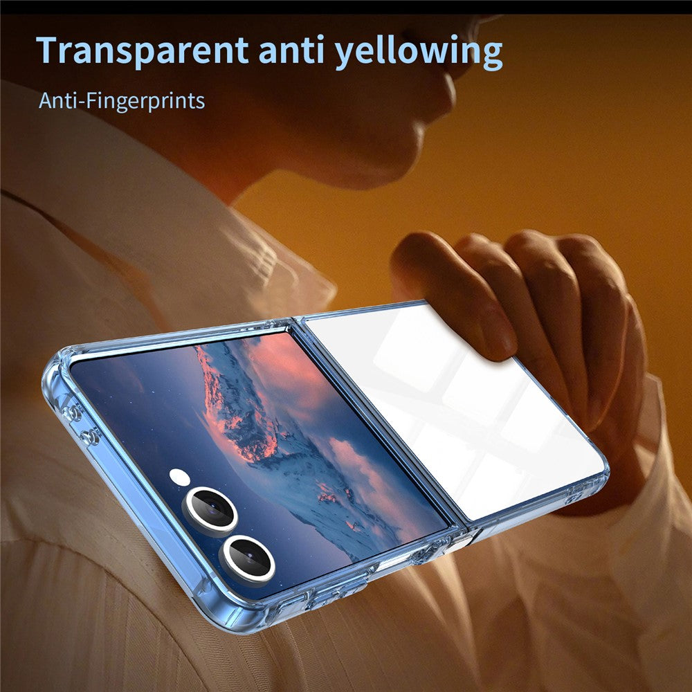 For Samsung Galaxy Z Flip7 5G Case TPU + Acrylic Phone Back Cover Anti Yellowing - Blue