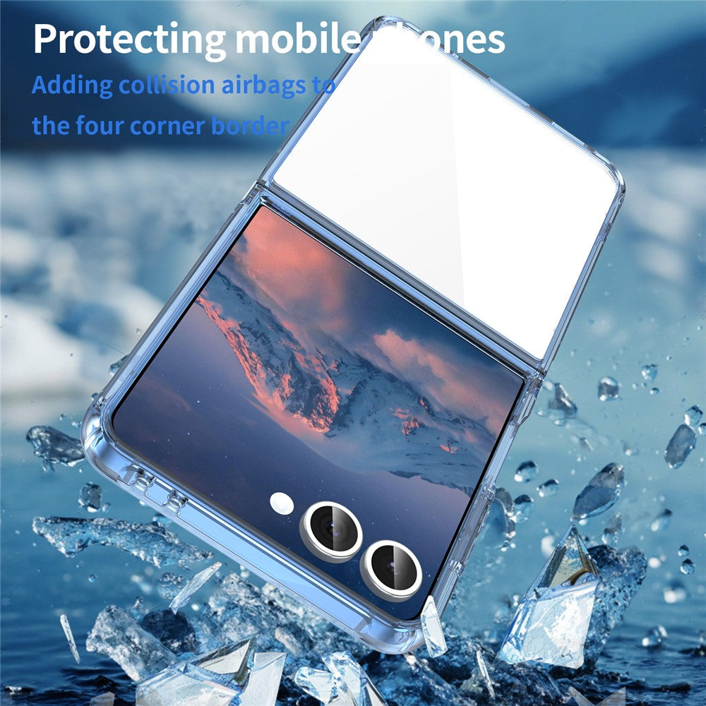 For Samsung Galaxy Z Flip7 5G Case TPU + Acrylic Phone Back Cover Anti Yellowing - Blue