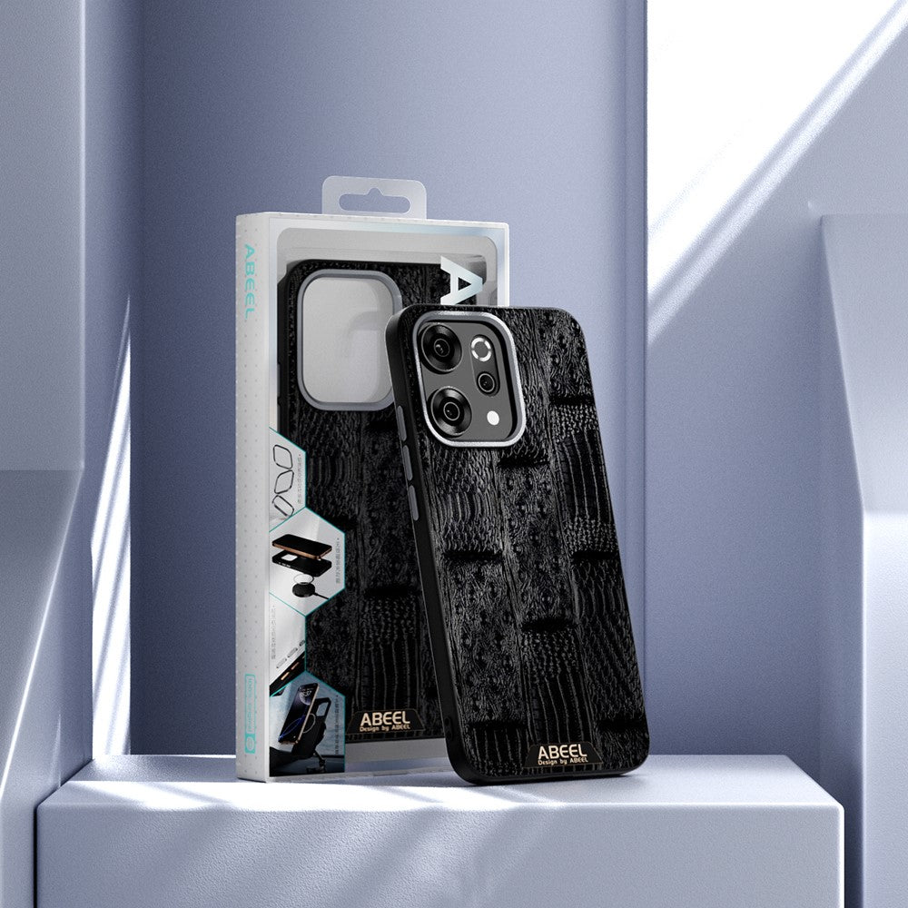 ABEEL For Oppo Reno14 Pro 5G (Global) Case Compatible with MagSafe Beast Texture Micro-Embossing Back Cover - Coffee