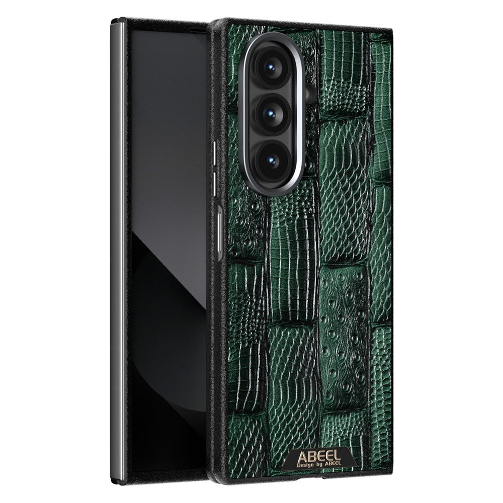 ABEEL For Samsung Galaxy Z Fold7 5G Case Compatible with MagSafe Beast Texture Micro-Embossing Back Cover - Green