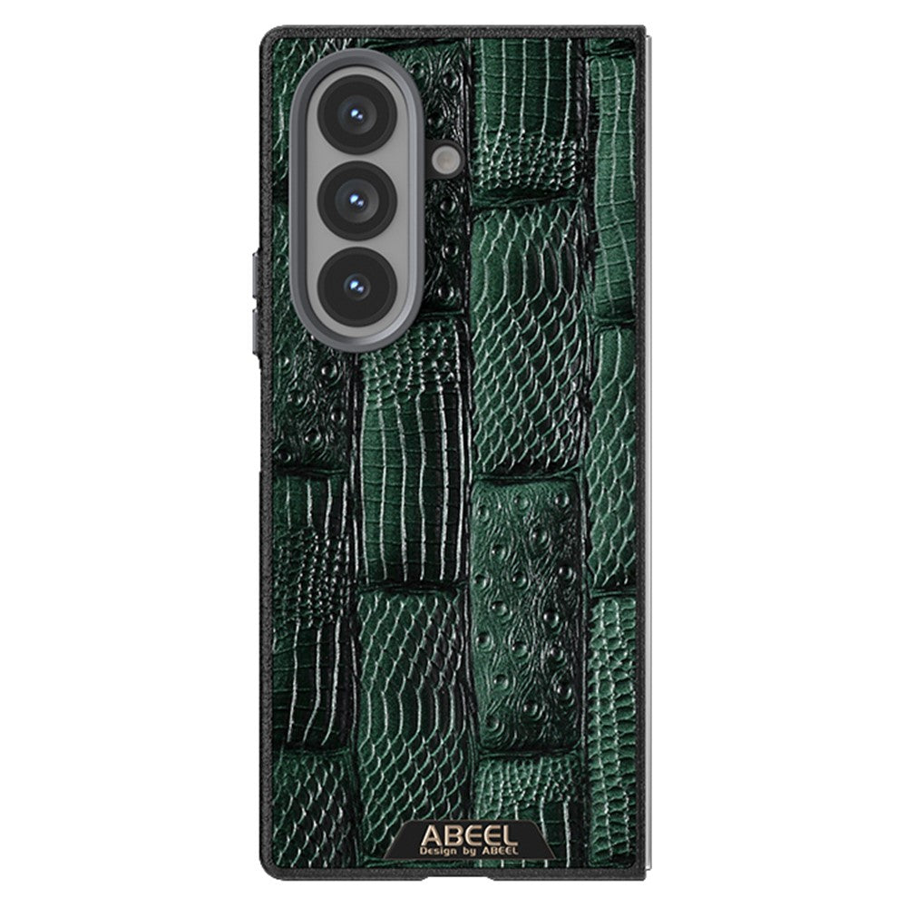 ABEEL For Samsung Galaxy Z Fold7 5G Case Compatible with MagSafe Beast Texture Micro-Embossing Back Cover - Green