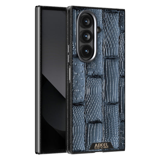 ABEEL For Samsung Galaxy Z Fold7 5G Case Compatible with MagSafe Beast Texture Micro-Embossing Back Cover - Blue