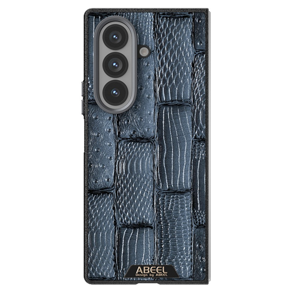 ABEEL For Samsung Galaxy Z Fold7 5G Case Compatible with MagSafe Beast Texture Micro-Embossing Back Cover - Blue