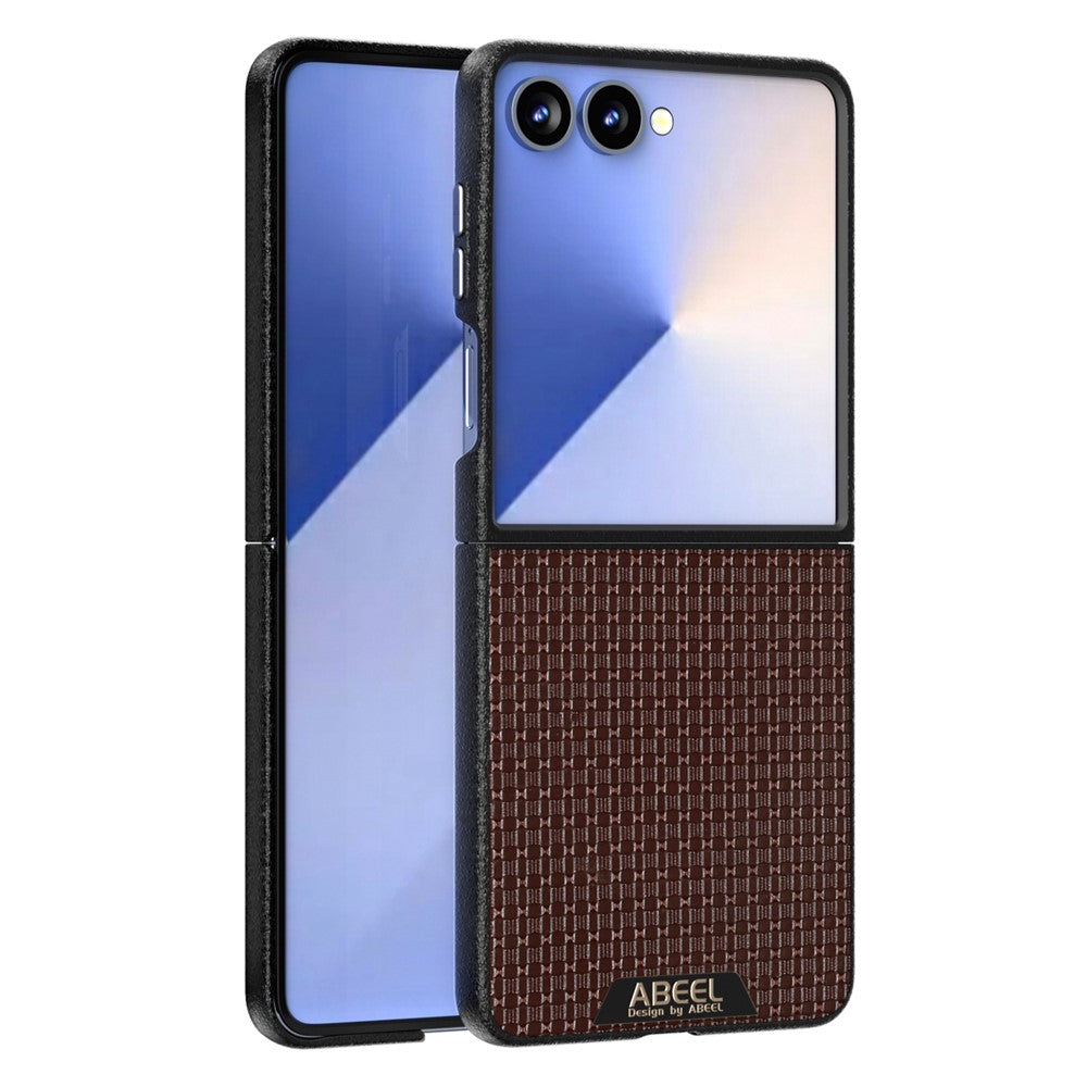 ABEEL For Samsung Galaxy Z Flip7 5G Case Compatible with MagSafe Textured Micro-Embossing Back Cover - Coffee