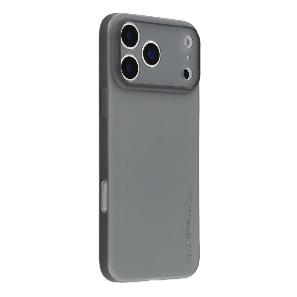 X-LEVEL For iPhone 17 Pro Max Case Hard PP Matte Phone Cover 0.18mm Ultra-Thin - Transparent Black