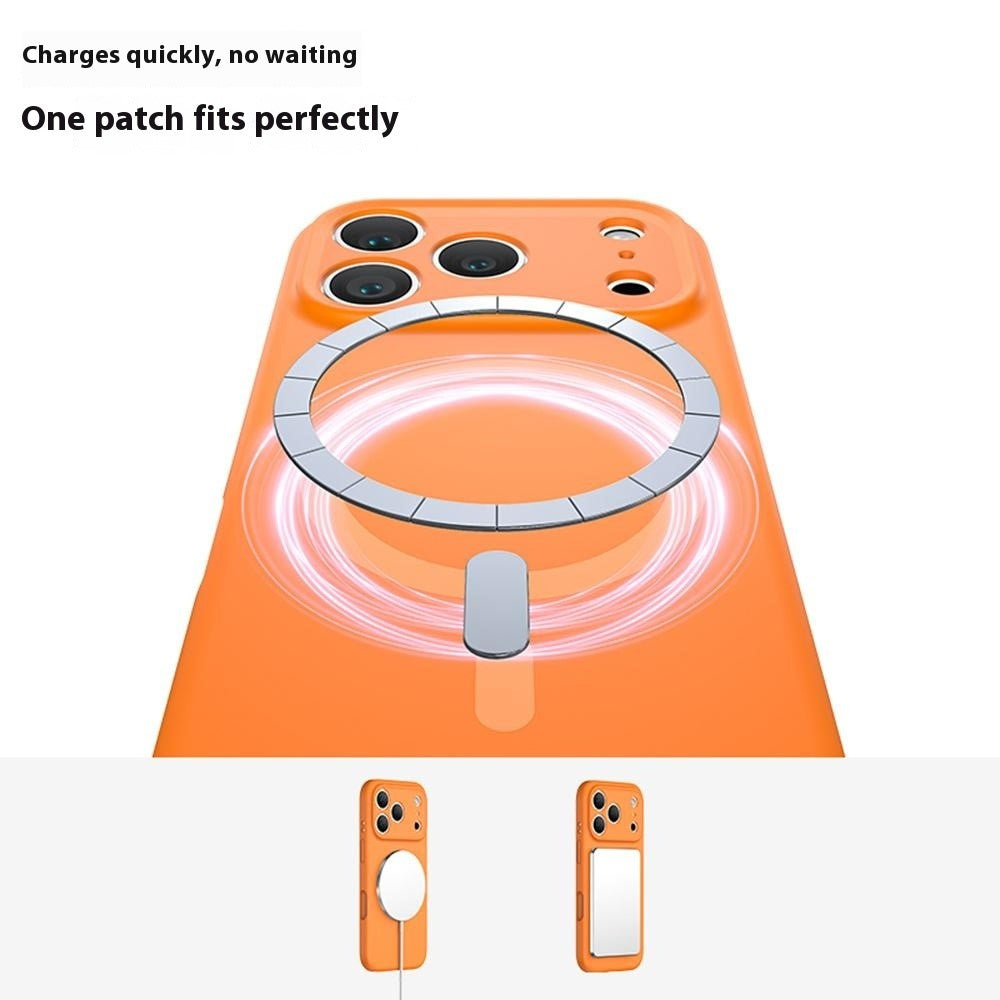 For iPhone 17 Pro Max Case Compatible with MagSafe Precision Fit PC + Liquid Silicone Protective Phone Cover - Fluorescent Rose