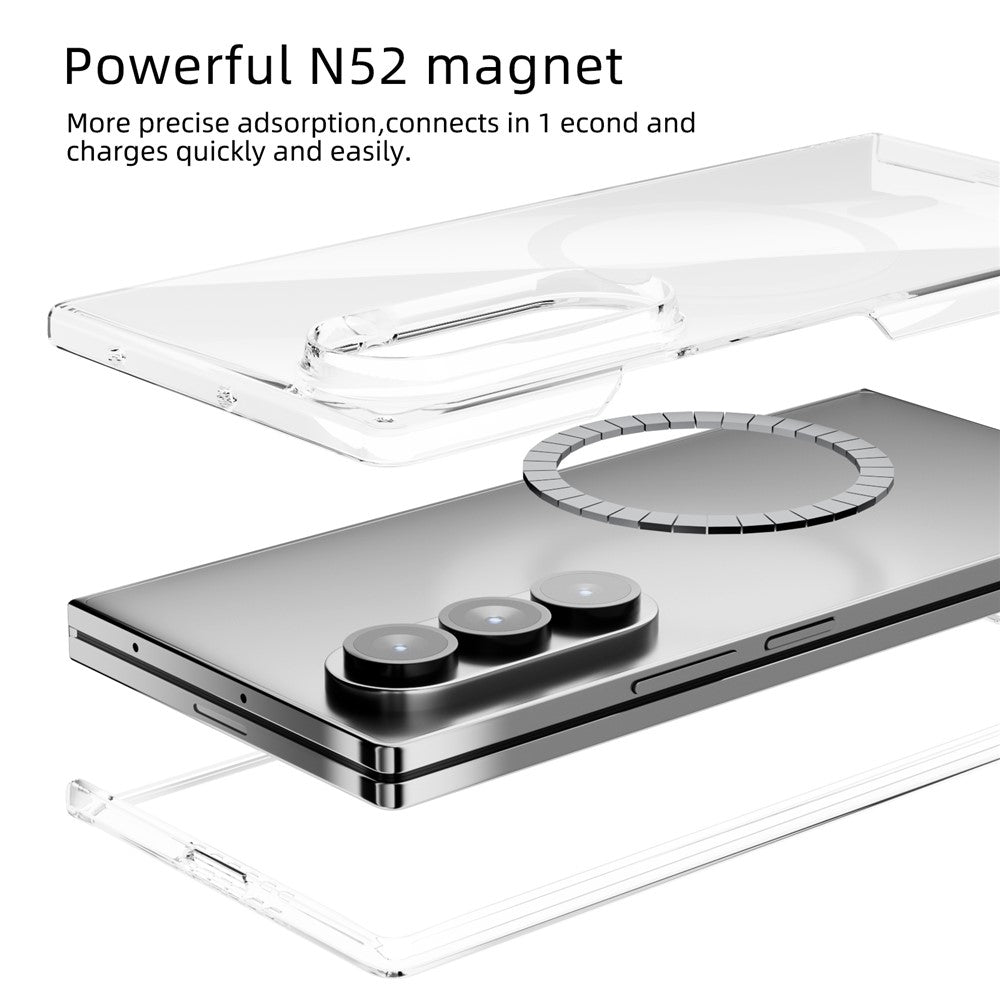 ABEEL For Samsung Galaxy Z Fold7 5G Magnetic Case Clear PC Anti Scratch Phone Cover