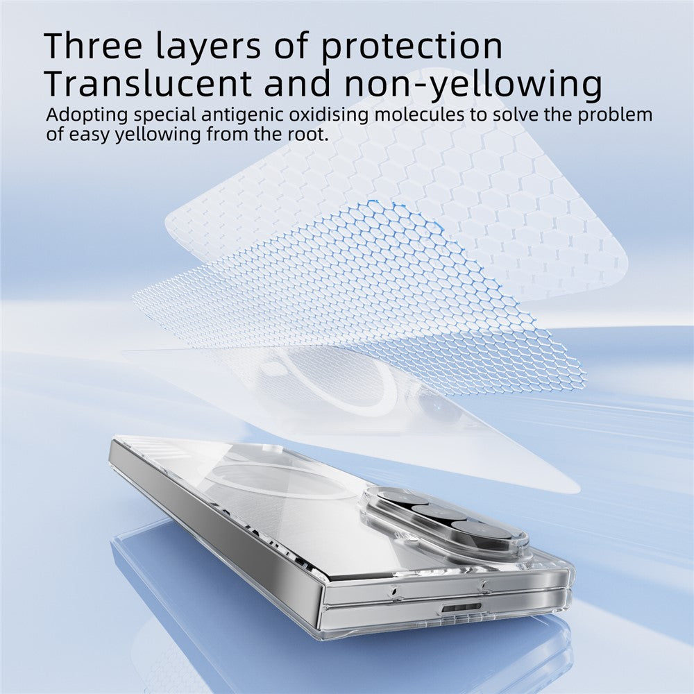 ABEEL For Samsung Galaxy Z Fold7 5G Magnetic Case Clear PC Anti Scratch Phone Cover