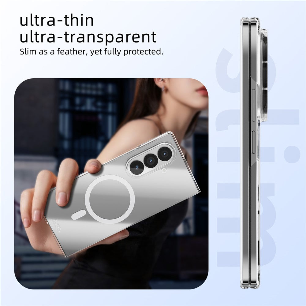 ABEEL For Samsung Galaxy Z Fold7 5G Magnetic Case Clear PC Anti Scratch Phone Cover