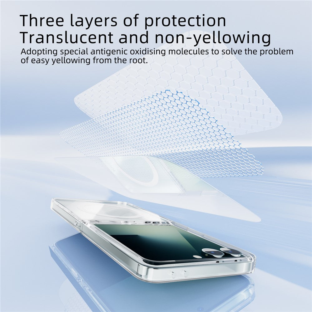 ABEEL For Samsung Galaxy Z Flip7 5G Magnetic Case Clear PC Anti Scratch Phone Cover