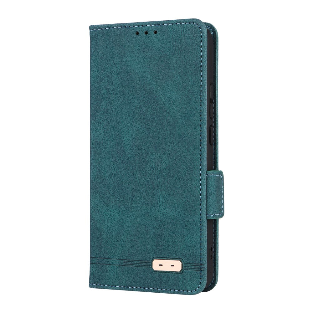For Oppo Reno14 Pro 5G (Global) Case Leather Wallet Flip Phone Cover with Hardware Decor - Blue