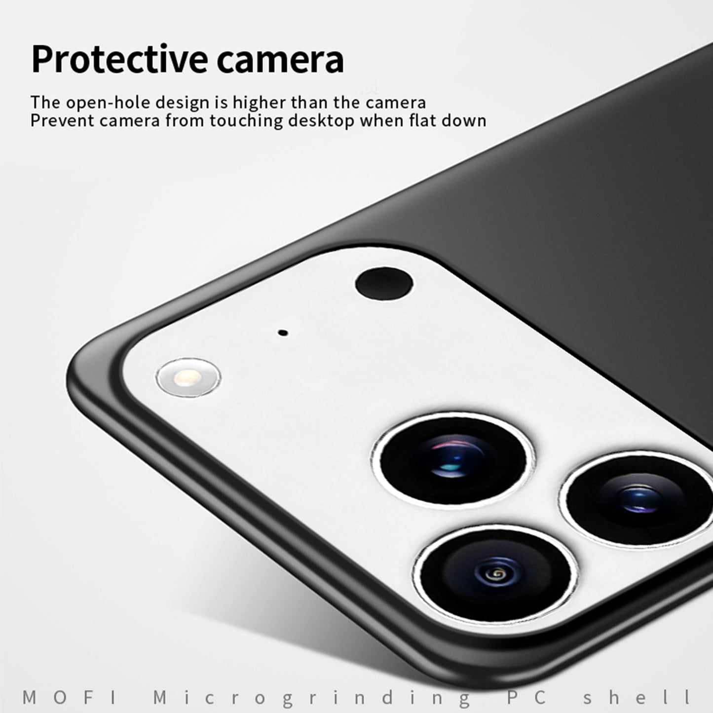 For iPhone 17 Pro Max Phone Case MOFI Shield Matte Series Ultra Slim PC Protective Cover - Black