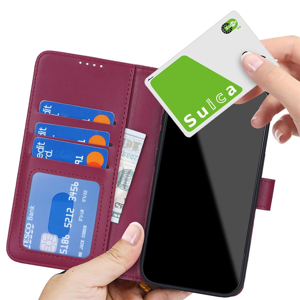 For iPhone 17 Pro Max Stand Case Shockproof Leather Wallet Phone Cover - Red