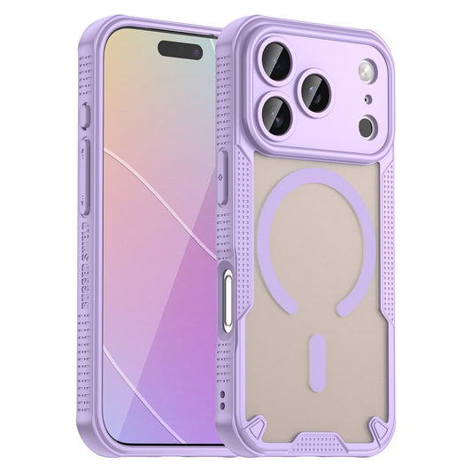 For iPhone 17 Pro Max Magnetic Case Compatible with MagSafe TPU + PC Phone Back Cover - Purple