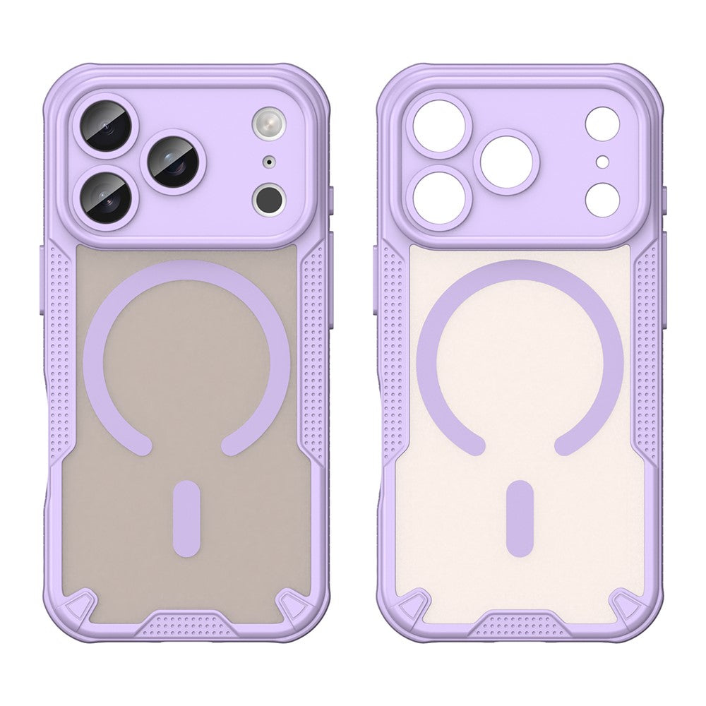 For iPhone 17 Pro Max Magnetic Case Compatible with MagSafe TPU + PC Phone Back Cover - Purple