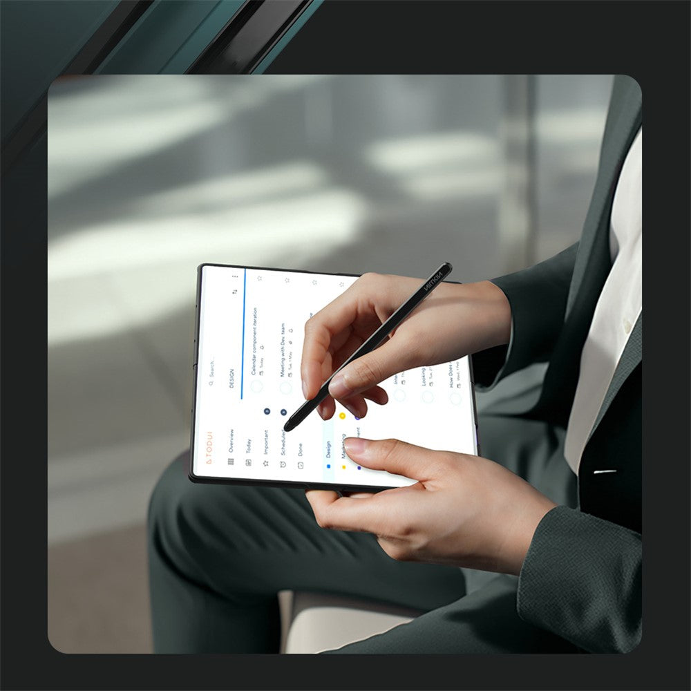 NILLKIN Flex Pure Fold Case for Samsung Galaxy Z Fold7 5G Silicone + PC Phone Cover with Stylus Pen - Black