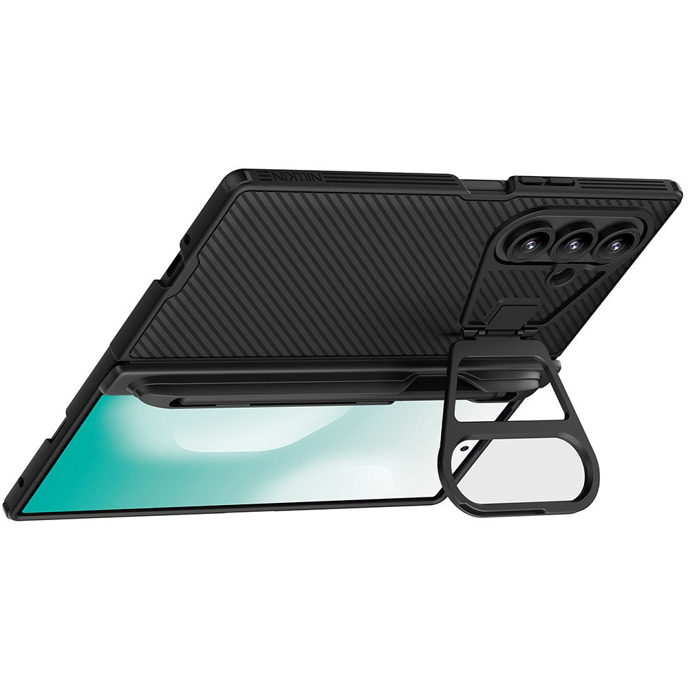 NILLKIN CamShield Prop Series For Samsung Galaxy Z Fold7 5G Case PC Phone Cover with Clear Camera Lid  /  Stylus Pen