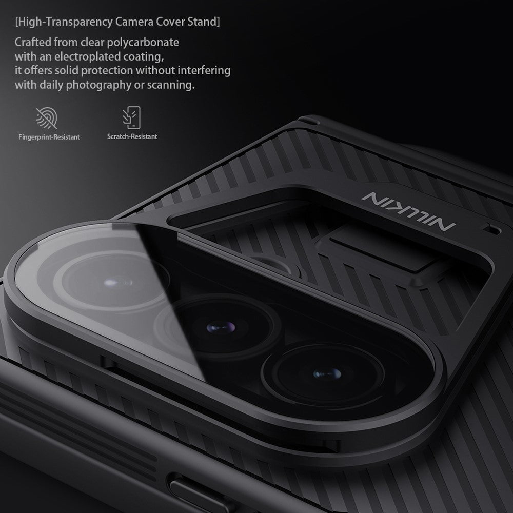 NILLKIN CamShield Prop Series For Samsung Galaxy Z Fold7 5G Case PC Phone Cover with Clear Camera Lid  /  Stylus Pen