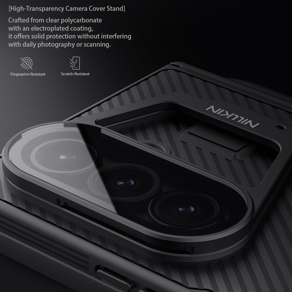 NILLKIN CamShield Prop Magnetic Series For Samsung Galaxy Z Fold7 5G Case PC Phone Cover with Clear Camera Lid  /  Stylus Pen