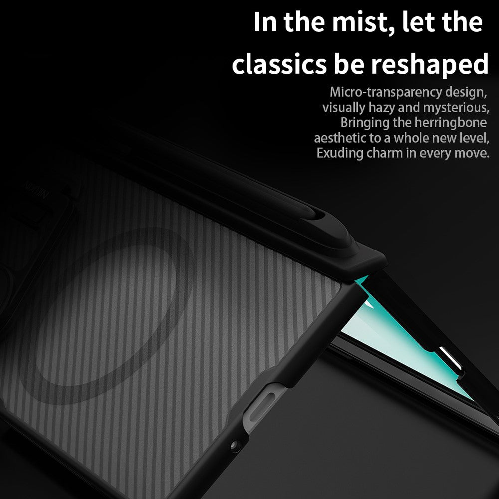 NILLKIN CamShield Prop Magnetic Translucent Series For Samsung Galaxy Z Fold7 5G Case with Stylus Pen Clear Camera Lid PC Phone Cover