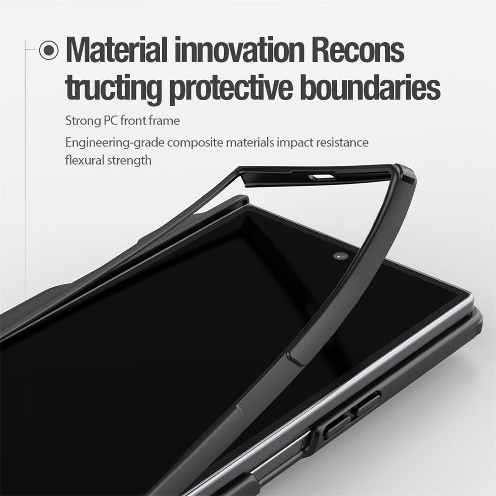 NILLKIN Super Frosted Shield Fold for Samsung Galaxy Z Fold7 5G Case Compatible with MagSafe PC Matte Phone Cover with Stylus Pen - Green