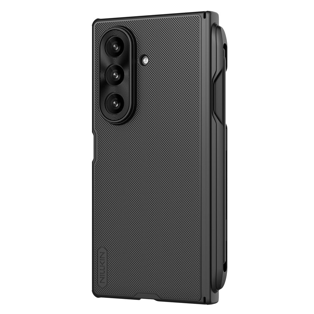 NILLKIN Super Frosted Shield Fold for Samsung Galaxy Z Fold7 5G Case Compatible with MagSafe PC Matte Phone Cover with Stylus Pen - Black