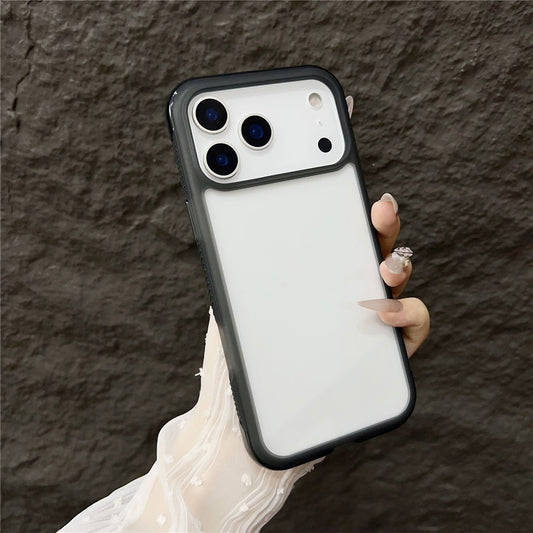 For iPhone 17 Pro Max Case Shockproof TPU + PC Phone Back Cover - Black