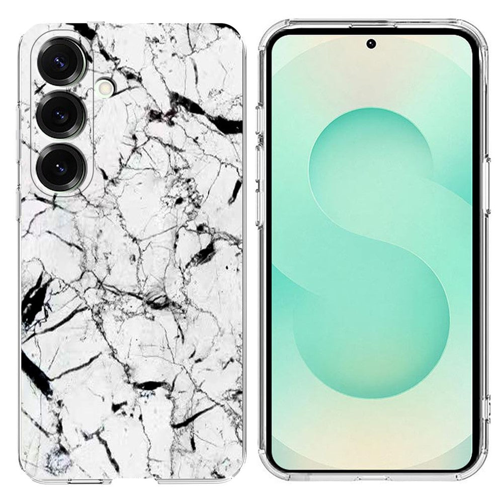 For Samsung Galaxy A26 5G / A17 5G Case Marble Pattern Printing Soft TPU Phone Cover - White