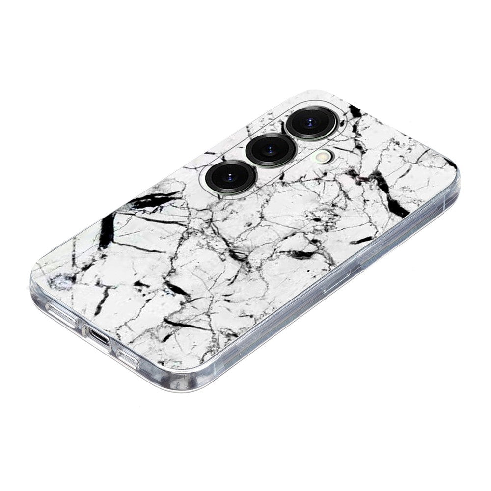 For Samsung Galaxy A26 5G / A17 5G Case Marble Pattern Printing Soft TPU Phone Cover - White