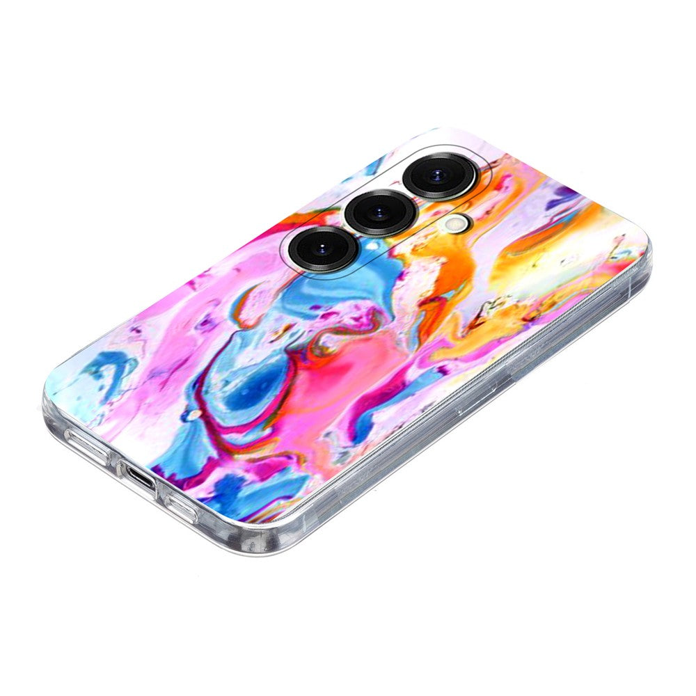 For Samsung Galaxy A26 5G / A17 5G Case Marble Pattern Printing Soft TPU Phone Cover - Colorful