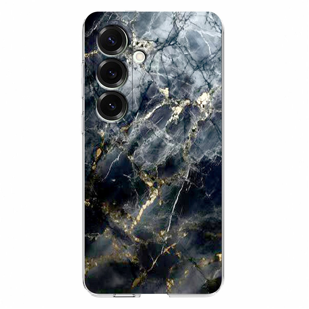 For Samsung Galaxy A26 5G / A17 5G Case Marble Pattern Printing Soft TPU Phone Cover - Black