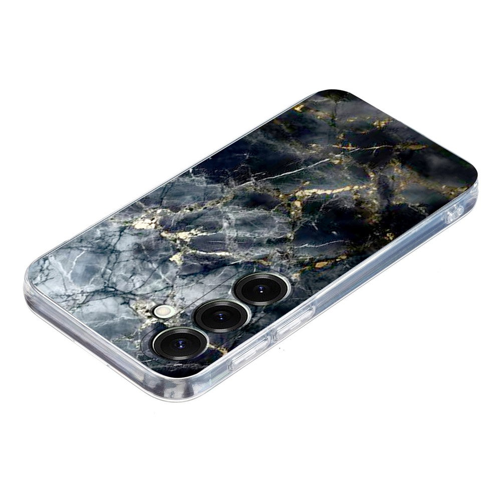 For Samsung Galaxy A26 5G / A17 5G Case Marble Pattern Printing Soft TPU Phone Cover - Black